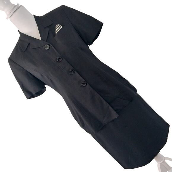 PRESTON & YORK PETITES! LINEN+! BLACK 2 PC SHORT SLEEVED SKIRT SUIT SET! SZ 6P - Picture 11 of 11